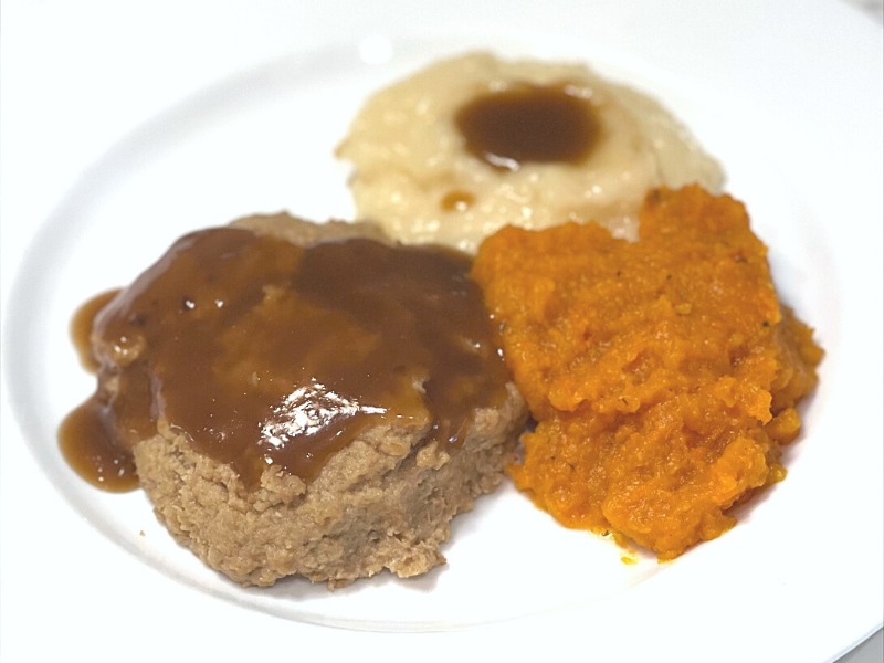 How to Promote Your Lent Menu - Vegan Salisbury Steak