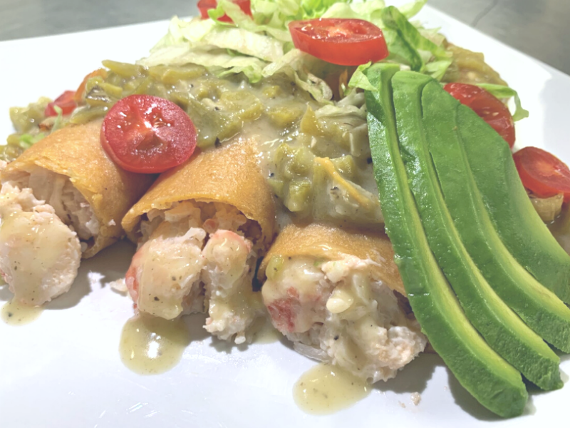 Recipe Hatch Green Chile Lobster Enchiladas