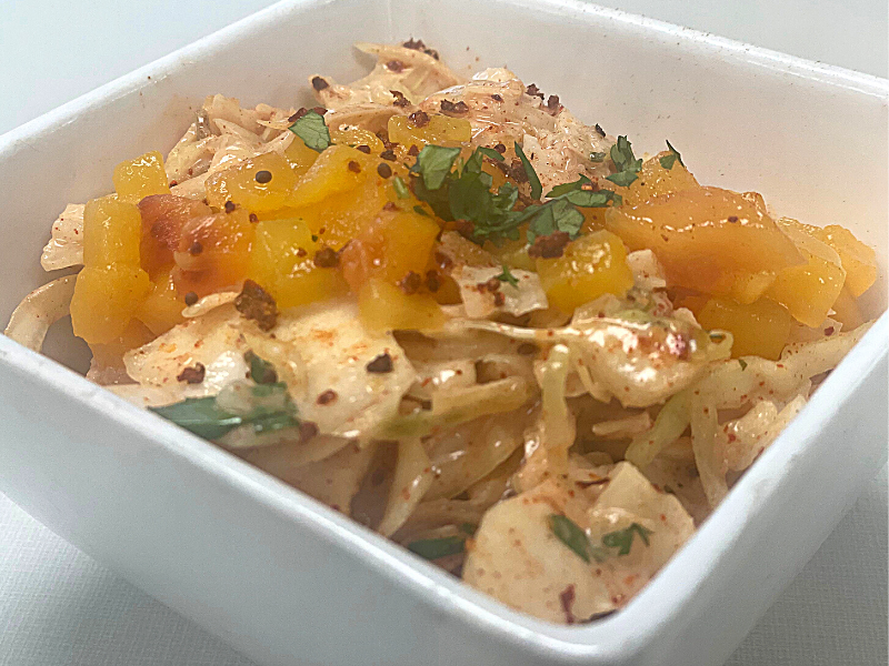 Sweet Heat Peach Dixie slaw recipe
