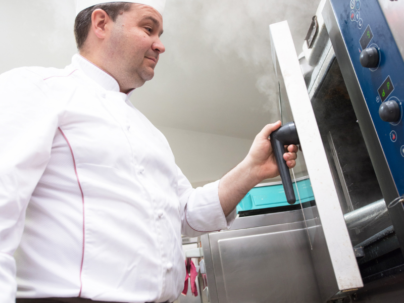 Scratch Made Meal Tips - Chef opens oven