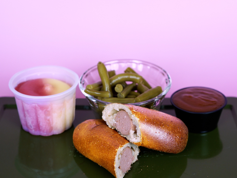Prepare for National School Lunch Week - pretzel corn dog
