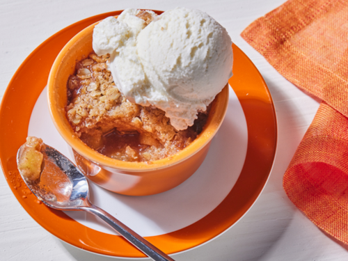 Apple Crisp with Ice Cream Recipe