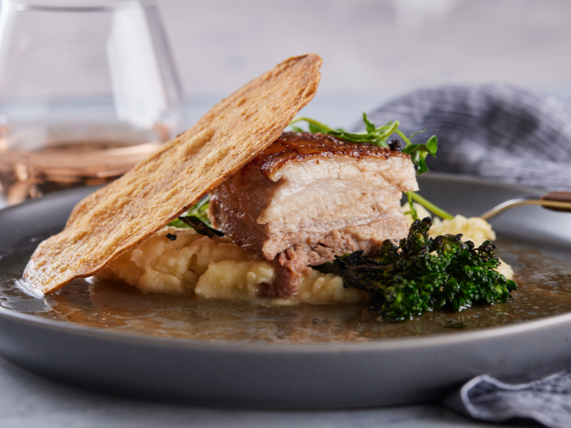 Labor savers spice brined pork belly